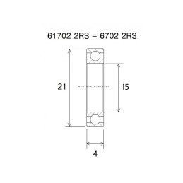 Łożysko 6702-2rs 15x21x4