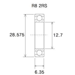 Łożysko R8-2rs 12,7x28,57x7,94